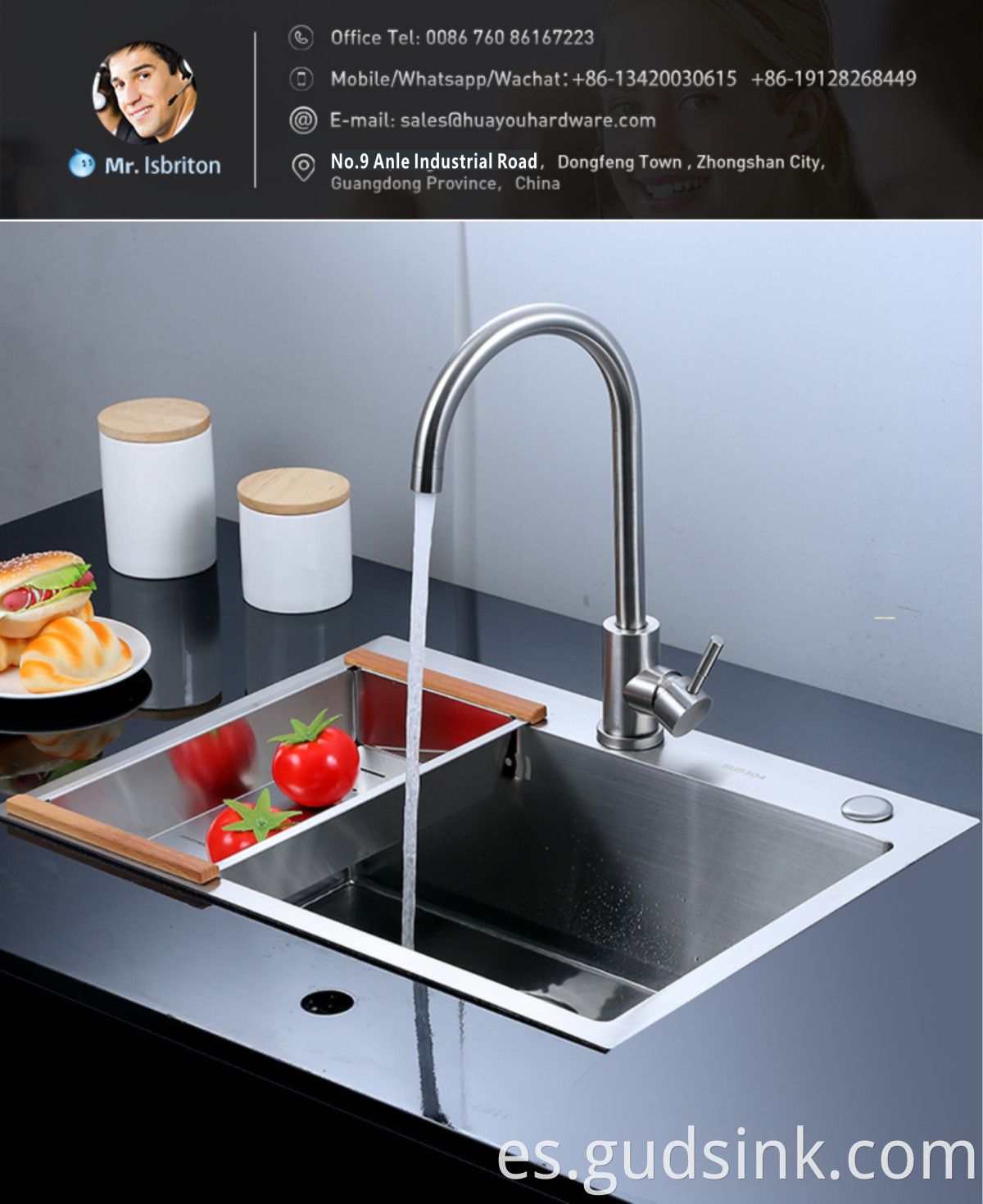 top mount stainless steel sink